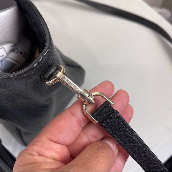 Kate Spade Longacre Court Leather Satchel Black Tassle Crossbody Purse Medium - Picture 9 of 13